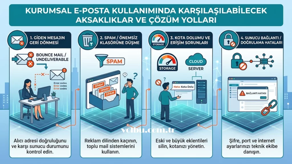 Kurumsal E-Posta Kullanımında Karşılaşılabilecek Aksaklıklar ve Çözüm Yolları