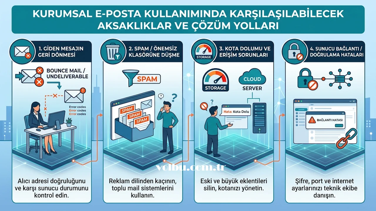 Kurumsal E-Posta Kullanımında Karşılaşılabilecek Aksaklıklar ve Çözüm Yolları
